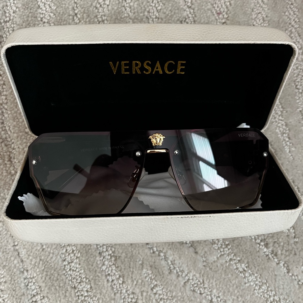 Versace Black and Gold Sunglasses